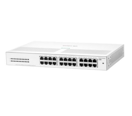 מתג לא מנוהל 24 כניסות ג'יגה ארובה HPE R8R49A Aruba Networking Instant On Switch 24p Gigabit 1430 RJ-45 autosensing 10/100/1000 ports 1U - Height